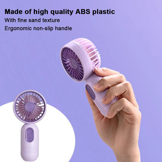 Handheld Small Fan Cooler 3 Speed Adjustable USB Wireless Electric Fan Mute Mini Fan for Household/Student Dormitory Summer Gift