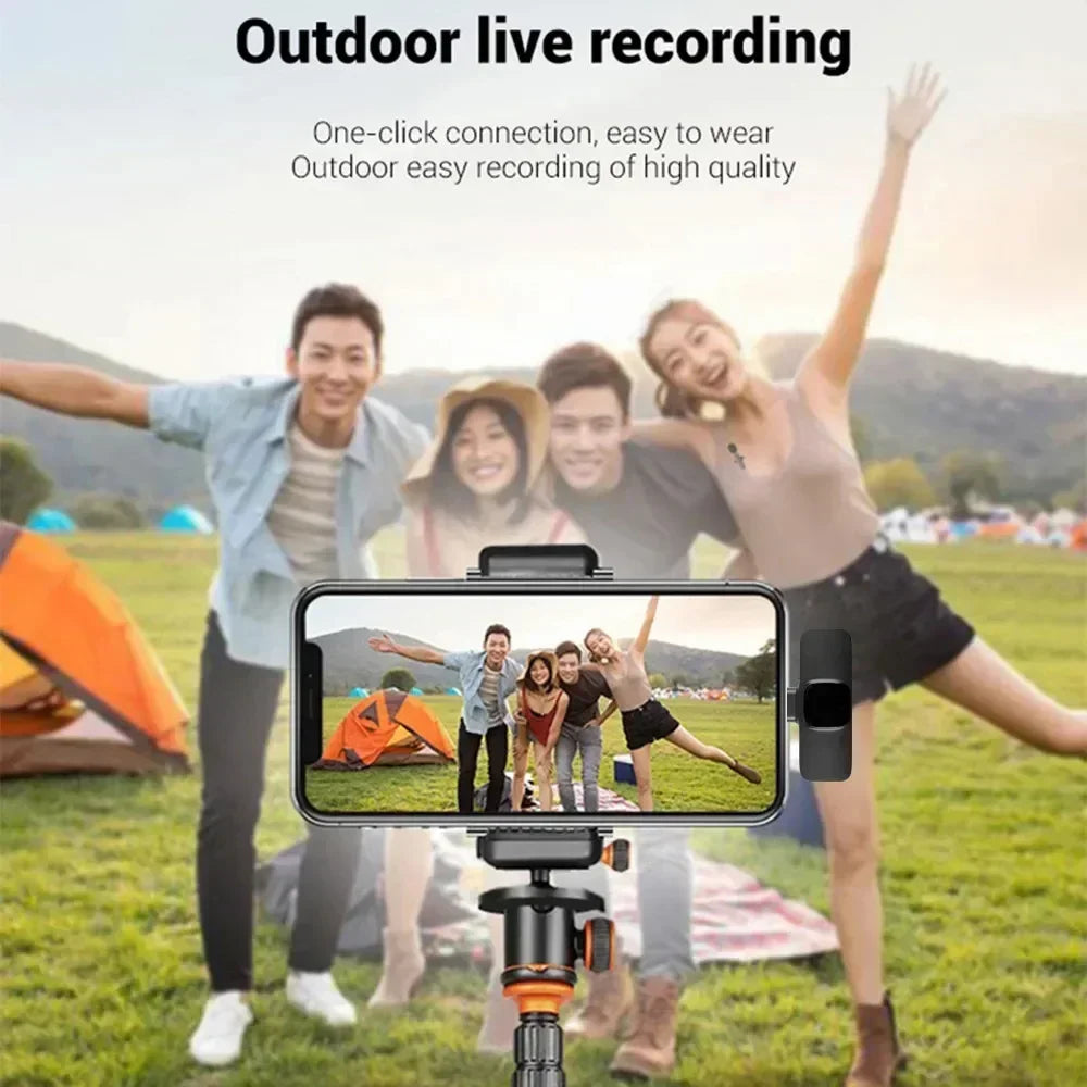 Microphone Wireless Lavalier Microphone for Live Streaming/YouTube/TikTok/Facebook Live Noise Reduction Mic For iPhone/Android