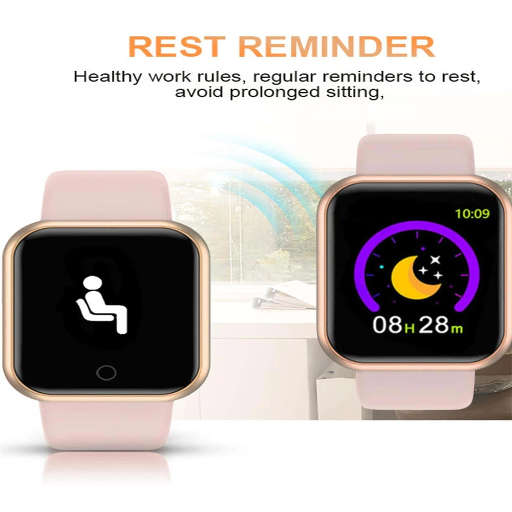 Smart Watch For Men Women Sport Mode Music Control Calorie Distance Fitness Smart Band Message Remind Smart Bracelet Android IOS